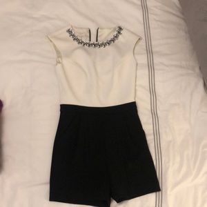 Black and white romper